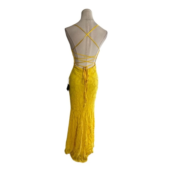 Lulu's Perfect Enchantment Yellow Sequin Lace-Up
Mermaid Maxi Dress Gown Size XS - Picture 8 of 13